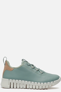 Ecco Gruuv W Sneakers Groen Leer Dames Ziengs Nl